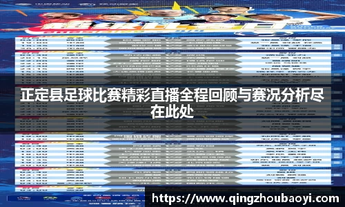 正定县足球比赛精彩直播全程回顾与赛况分析尽在此处